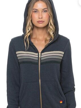 Aviator Nation striped hoodie